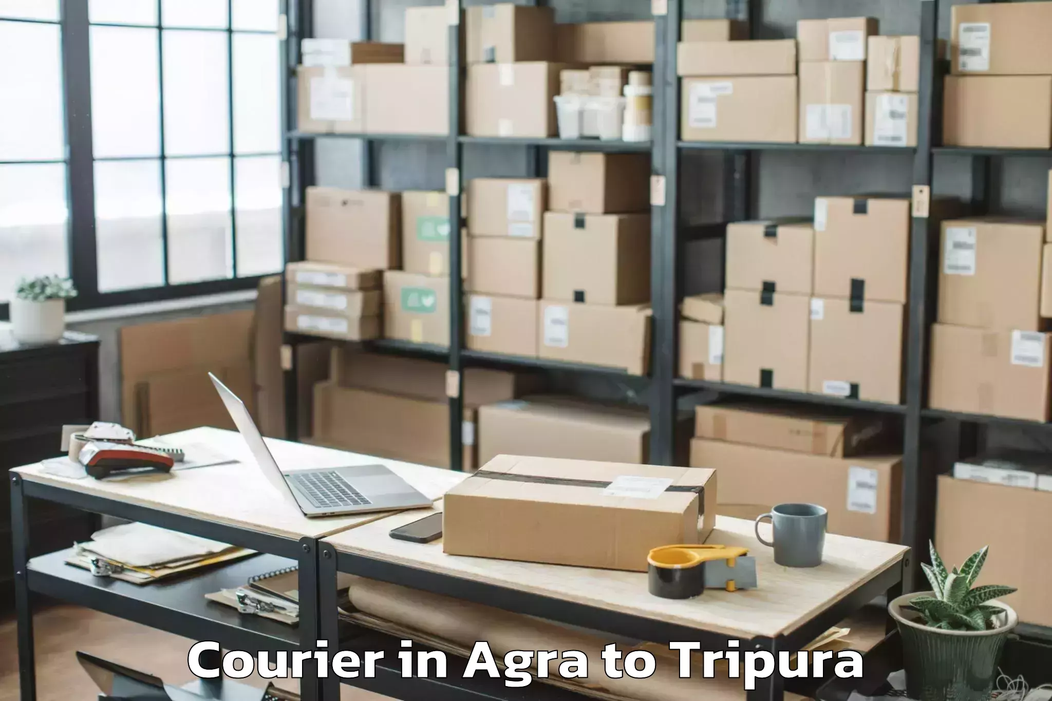 Book Agra to Bishalgarh Courier Online